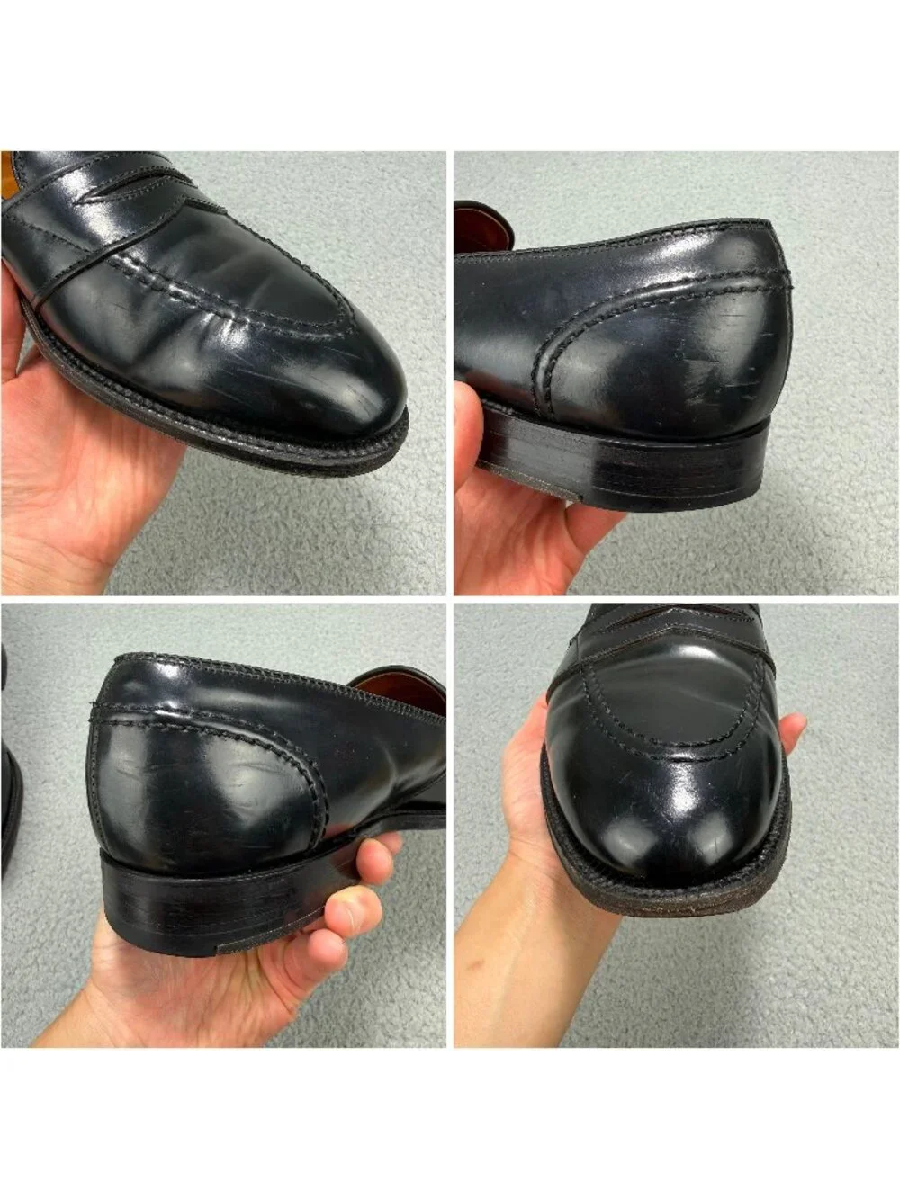 Brooks Brothers Shoe 10.5 Alden Shell Cordovan Penny Loafers Made In USA Vintage